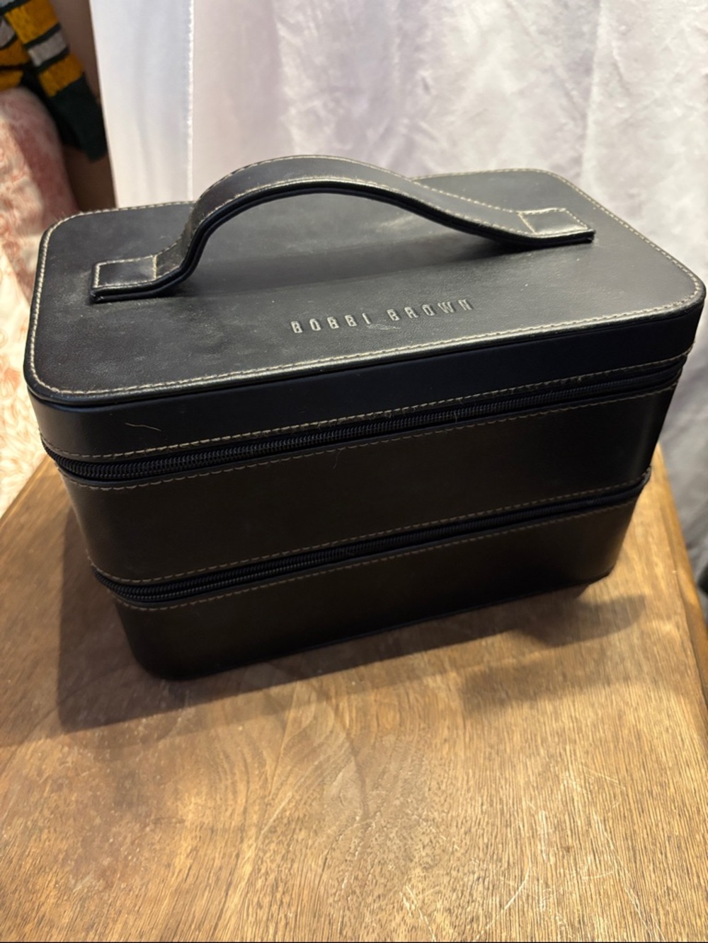 Bobbi Brown Black Limited Edition Double-Zip Makeup Beauty Case Rare